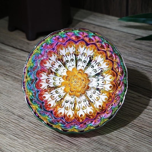 Colorful Lotus Chinese Collection Ceramic Artwork（七彩莲花）